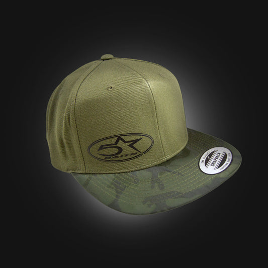 Snapback Cap, Green Camo - Elite Team